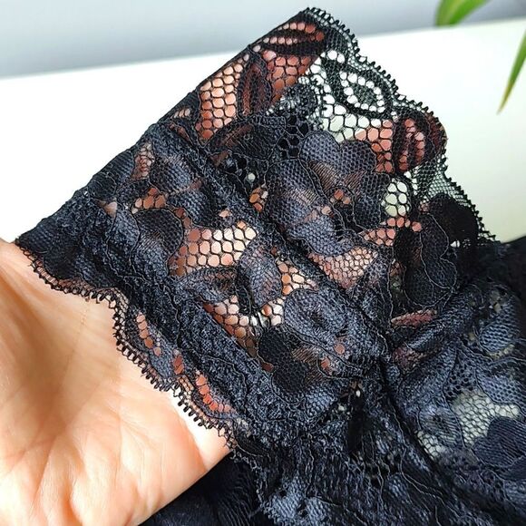 Avidlove Size Large Black Lace Sheer Halter Bralette - Picture 7 of 10